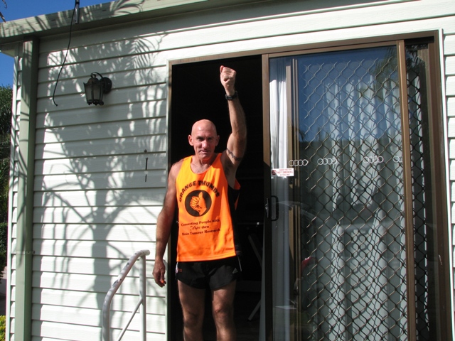 Garry Lawton in 2010 on one of his pit stops en route to Brisbane